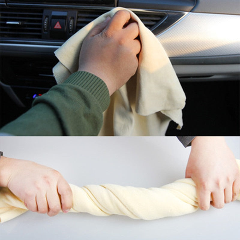 Flanela de couro de alta absorção e durabilidade para limpeza de Automóveis