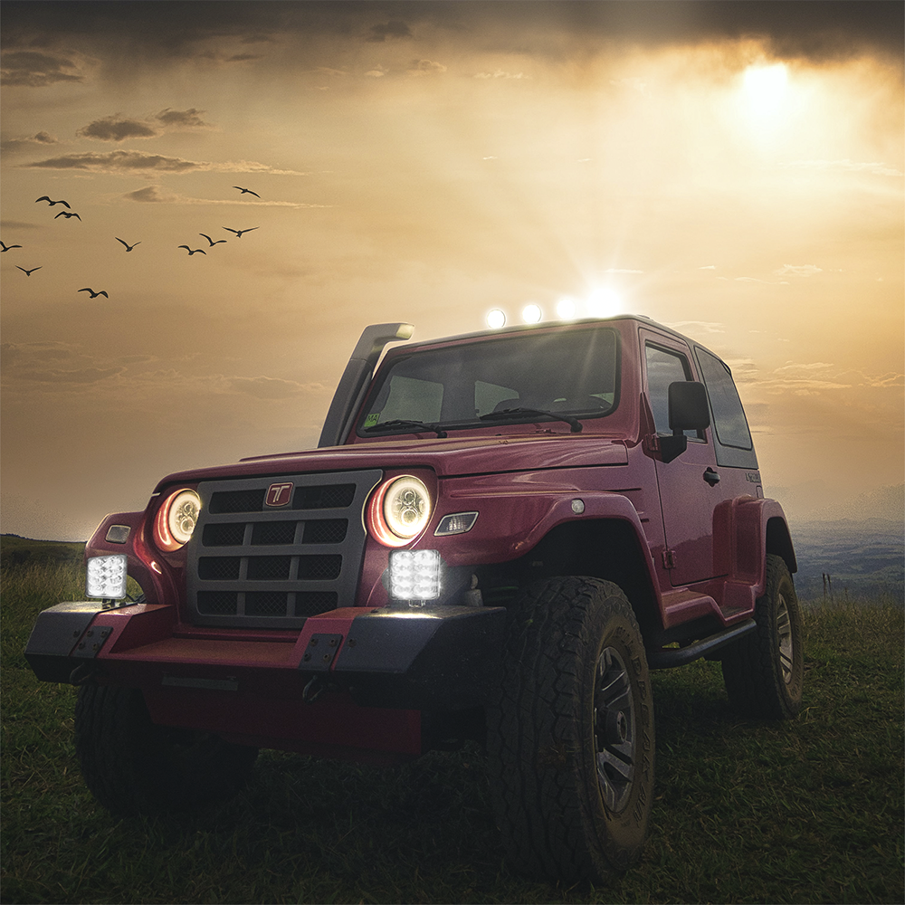 Kit 2 Milhas 16 Leds 48W 12V/24v Off-Road Cor Branca (6000-6500K)